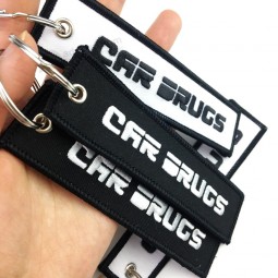 Custom your text Military Embroidery Keychain Embroidered Key Tag