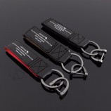 hochwertige metall autoschlüssel ring leder mode stil für bmw mercedes benz ford toyota honda audi chevrolet renault keychain