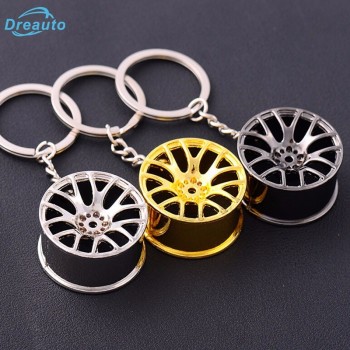 Car Key Chain Car Wheel Rim Model For Toyota Mitsubishi Mercedes BMW Audi Subaru VW Ford Opel Skoda Key Ring Holder Car Keychain