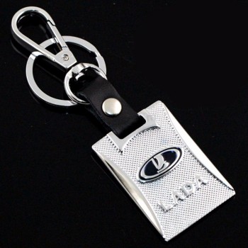 3D Metall Auto Schlüsselring für Lada Auto liefert Emblem Schlüsselbund Autozubehör PU Chaveiro Auto Styling