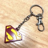 50 stücke film superman keychain superhero S logo metall schlüsselanhänger spiderman schlüsselanhänger superman schmuck auto keychain auto styling