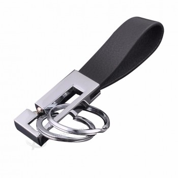 брелок для ключей черный кожаный ремешок с 2 петлями кольцо для ключей для VW джип BMW ford подарок брелок