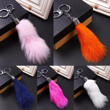 puffer ball style Car keychain blue pink Hot pink orange And white color cute And lovely Key ring high quality Car accessories