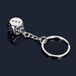 Zinc Alloy Silver Plated Birthday Key ring Dice Keychain Keyring Key Fob Creative Key Chain car-styling for bmw benz audi vw