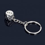 zinc alloy silver plated birthday Key ring dice keychain keyring Key Fob creative Key chain car-styling for bmw benz audi vw