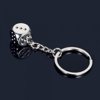 zinc alloy silver plated birthday Key ring dice keychain keyring Key Fob creative Key chain car-styling for bmw benz audi vw