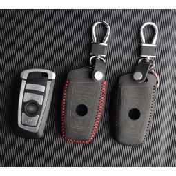Car key cover for BMW 5 series M1 GT F20 F10 F30 520 525 520i 530d E34 E46 E60 E90 genuine leather case remote keybag keychain