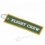 geborduurde stof type flight crew sleutelhanger / keytag / sleutelhanger