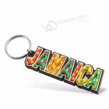 Christmas gift personalized 3D 2D letter soft  rubber pvc custom logo shaped customized keychain