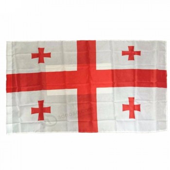 Best quality 3*5FT polyester Georgia flag with two eyelets