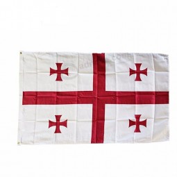 Cross 100% polyester fabric georgia flag