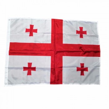 custom goedkope georgia nationale mini grote custom size polyester vlaggen