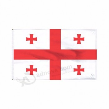 wholesale stock  3x5ft central Red cross national flag of georia