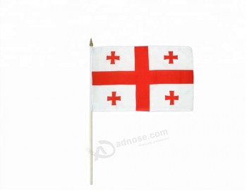 custom goedkope georgia nationale mini polyester 20x30 cm hand vlaggen