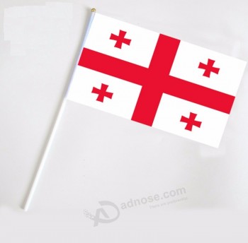 custom cheap georgia national mini polyester 20x30cm hand flags