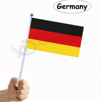 poliéster de malha alemanha mão bandeiras personalizadas