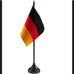 14x21cm Duitsland landelijke tafelblad vlaggen bureauvlaggen met plastic standaard