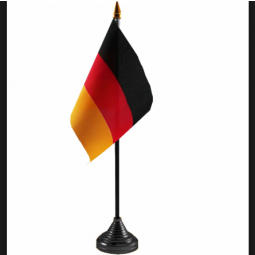 14x21cm Germany country table top flag desk flags with plastic stand