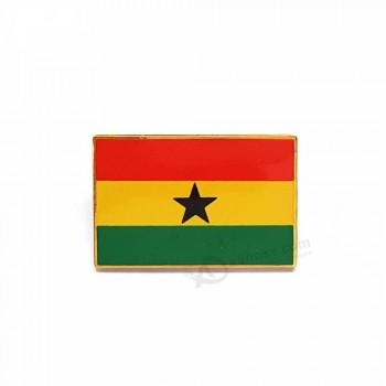 aangepaste hoogwaardige zinklegering metalen Ghana nationale accessoire email bulk bulk pinnen aangepaste