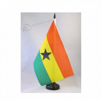 Venta caliente tamaño personalizado ghana bandera de mesa de país