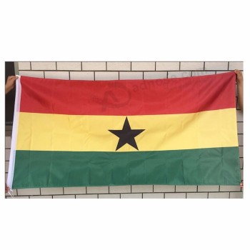 Siebdruck Polyester Land Ghana Nationalflagge