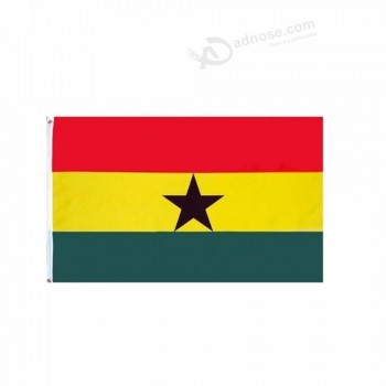 mejor venta 3 * 5FT promoción barata banderas de ghana
