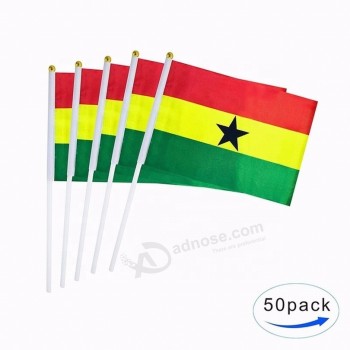 venta al por mayor promocional al aire libre barisan nasional ghana bandera de agitación de la mano