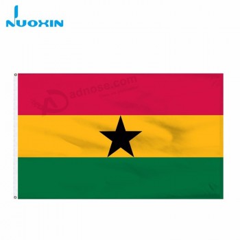 Bandera de Ghana de impresión digital de poliéster 3x5