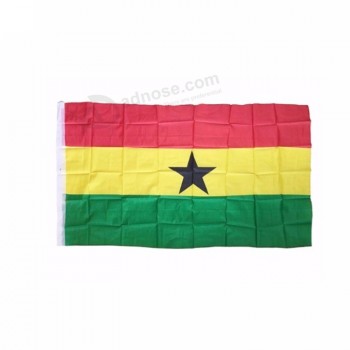 Bandera grande 3 pies x 5 pies bandera colgante de poliéster con mosca ghana