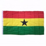 Hot selling customized Ghana flag polyester flag