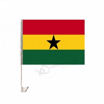 fuente de la fábrica de china punto poliéster ghana bandera de la ventana del coche