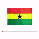 Factory Wholesale Free Sample Promotional Ghana Hand Flag