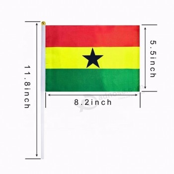 factory wholesale advertising directly promotional ghana hand flag