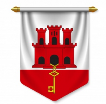 Colgante de poliéster bandera banderín bandera de gibraltar