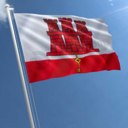 Hängende 3 * 5ft fliegende Gibraltar-Flagge im Freien