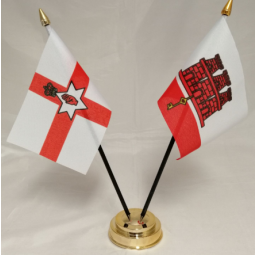 Tagungsraum Gibraltar Tischfahne Gibraltar Desktop-Flagge