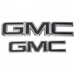 GM 84395038 Front and Rear Black Emblem Package GMC Sierra