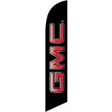 GMC Auto Dealership Advertising Feather Banner Swooper Flag Set with 15 Foot Flag Pole Kit and Ground Stake