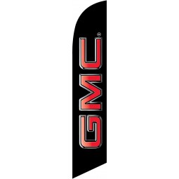 GMC auto dealership advertising feather banner swooper flag Set with 15 foot flag pole Kit and ground stake