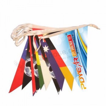 pdyear reclame aangepaste afdrukken promotionele polyester auto hand bunting string wimpel vlag banners staat