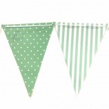 baby blue triangle pennant paper buntings for house party decoration