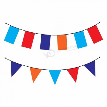 Factory price eco friendly hot selling low MOQ top quality custom polyester decoration flag bunting