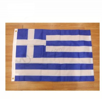 Greece nylon embroidery flag with high quality