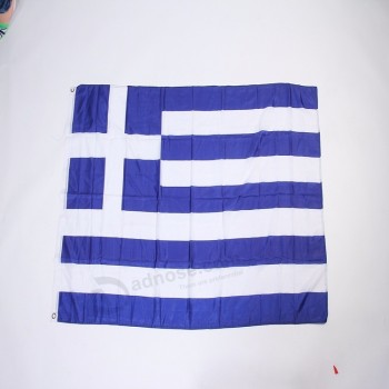Venta caliente bandera nacional griega tela de poliéster azul blanco rayas bandera de grecia