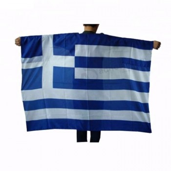 Cheap price custom printed football fans Greece body wear flag