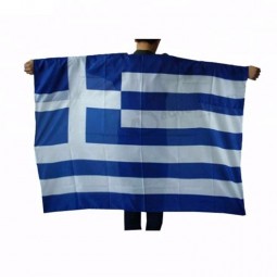 precio barato personalizado impreso aficionados al fútbol grecia bandera de desgaste