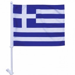 ホット販売カスタム羽フラグ、ギリシャ国旗バナー、車フラグ