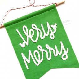 factory directly sell Low price home party christmas decoration felt fabric bunting flag banners