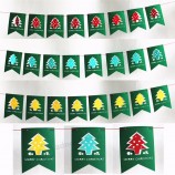 6 feet red and green felt flag bunting banner garland for party decoration