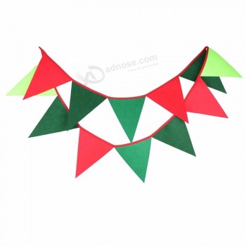 ghirlande di bandiere a forma di bandiera di feltro natalizio per decorazioni per matrimoni, feste di compleanno, esterni e per la casa